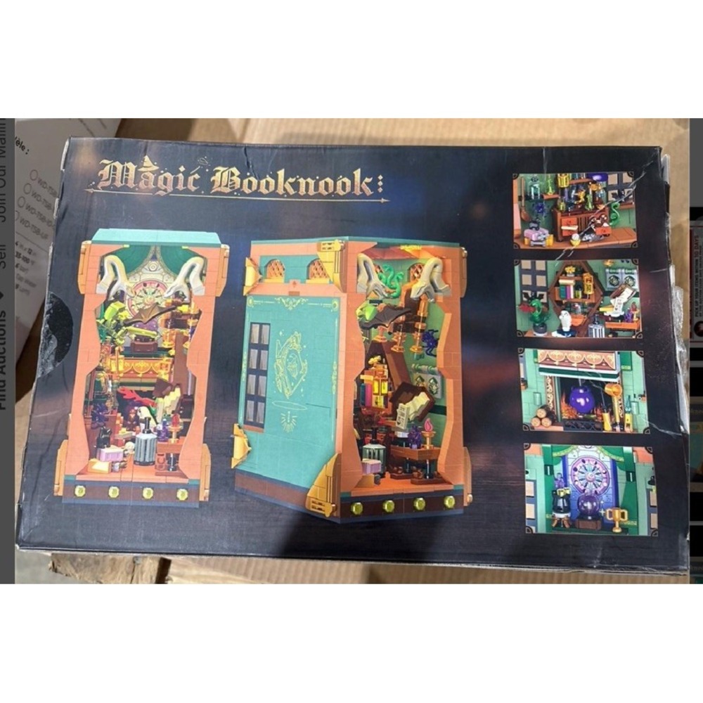 OKKIDY Magic Potion Book Nook Building Set w Light 1033 Pcs DIY Mini Bookend NIB - Picture 6 of 6